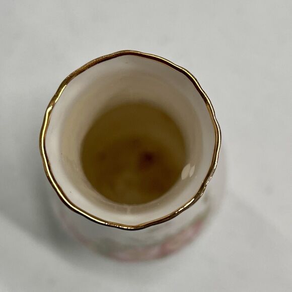VINTAGE Royal Grafton Bud Vase Wild Rose Porcelain Fine Bone China Gilded Rim - Picture 5 of 10